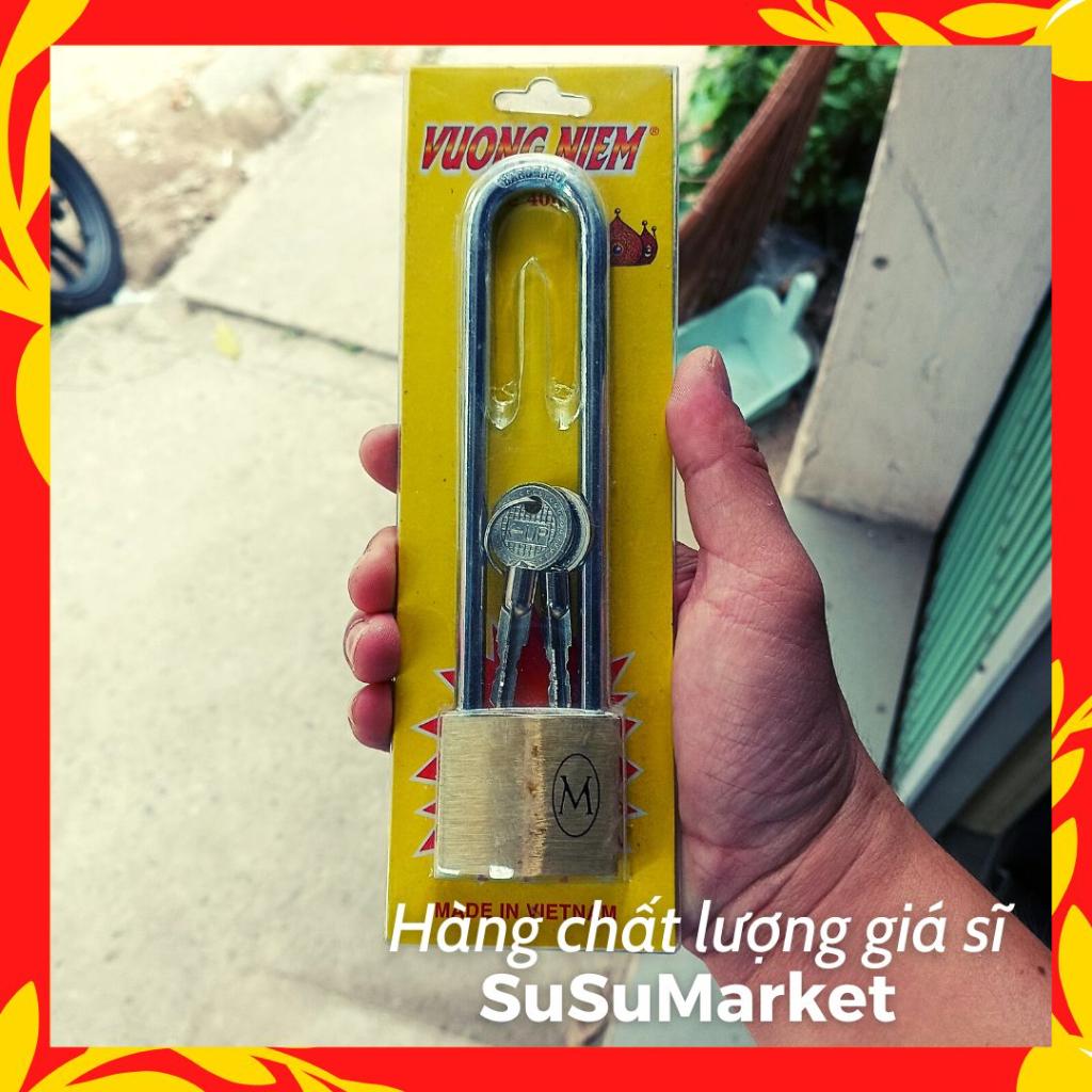Ổ khoá Vương Niệm 4P | Càng dài 13 Cm | Chìa khoá hình dấu cộng chồng dò |