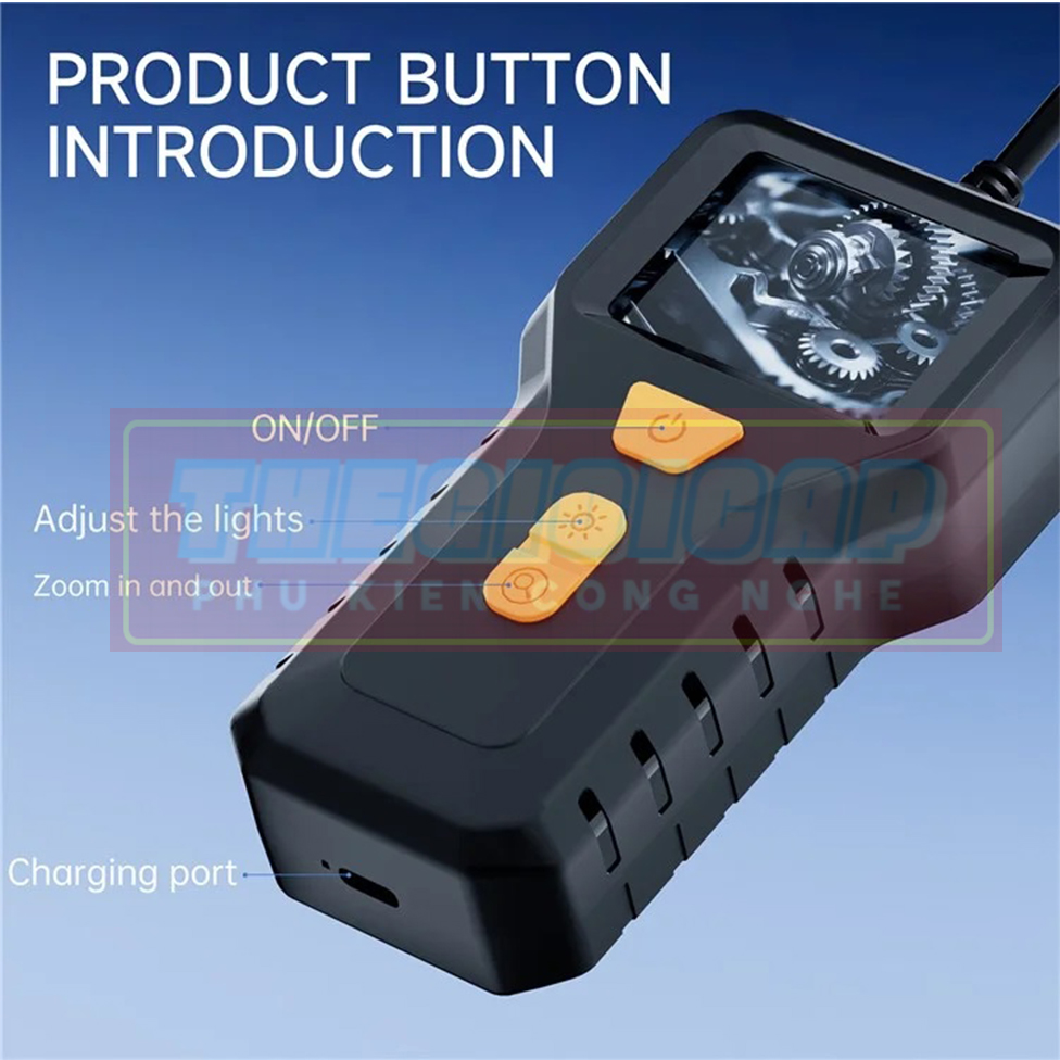 Camera Nội Soi Công Nghiệp Chống Nước Dây Cứng IP67 1080P Màn Hình 2 inch P240 - Hàng Nhập Khẩu