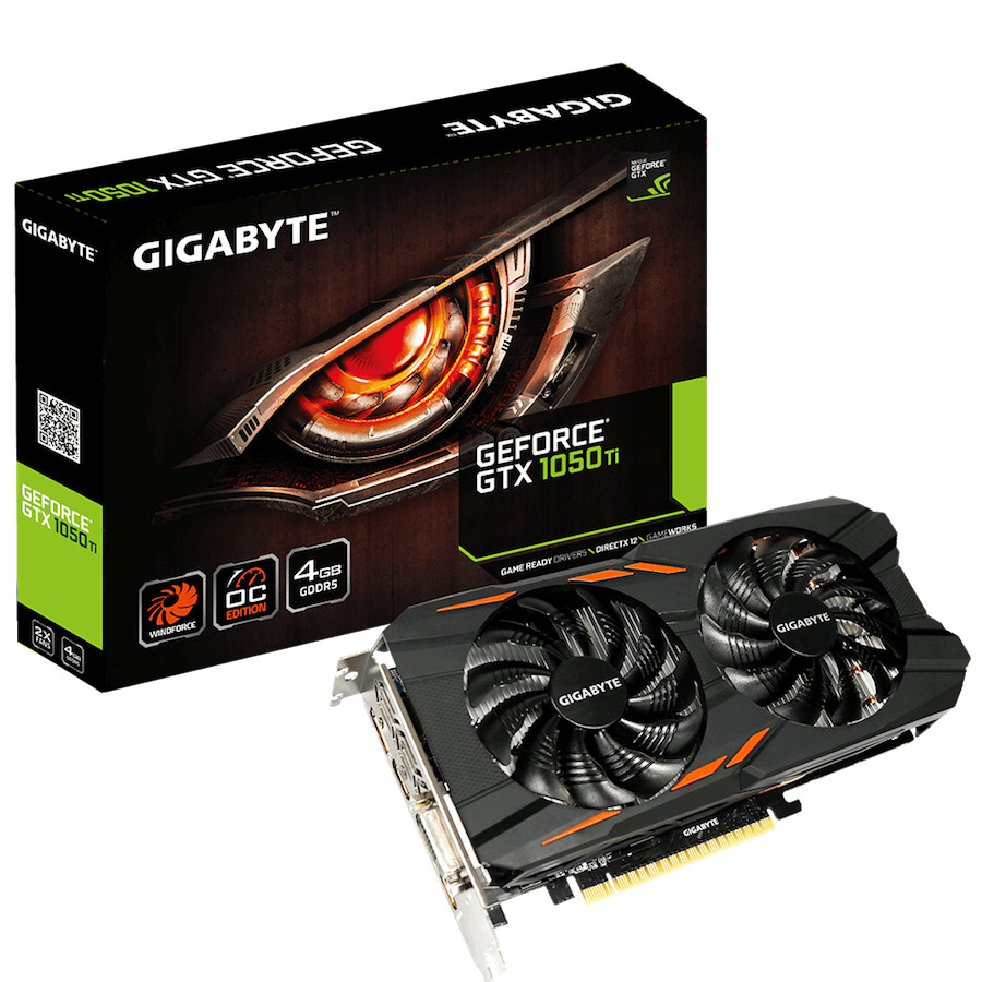 VGA GIGABYTE GTX 1050 Ti Windforce OC 4G -Hàng chính hãng