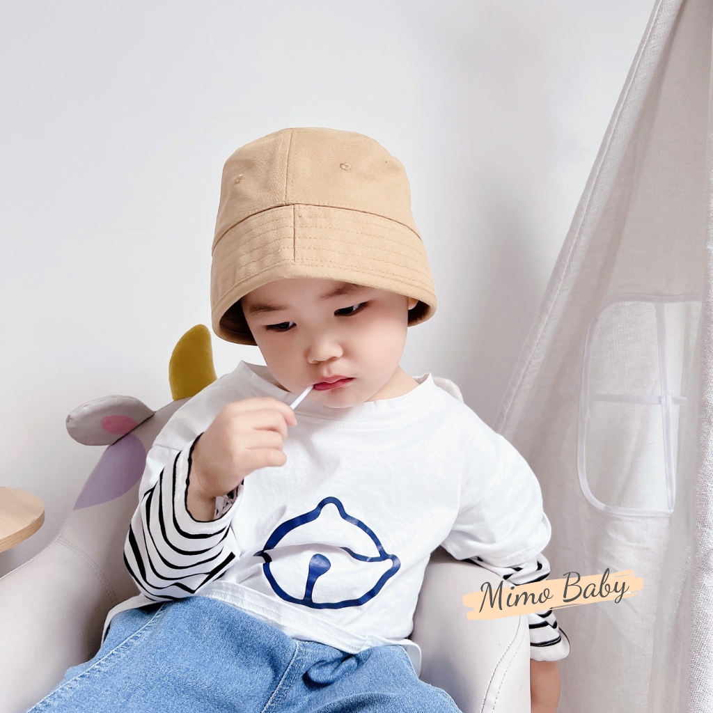 Mũ bucket màu trơn phong cách Hàn Quốc cho bé MH224 Mimo Baby