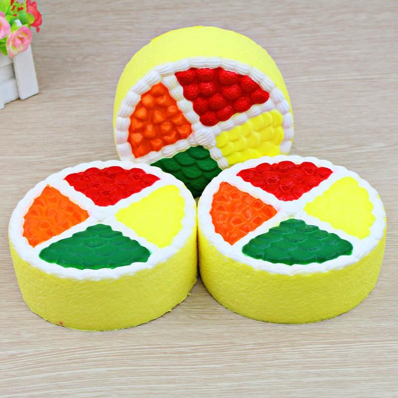 Đồ chơi Squishy bánh kem tròn ngũ sắc 5 màu chậm tăng siêu đẹp