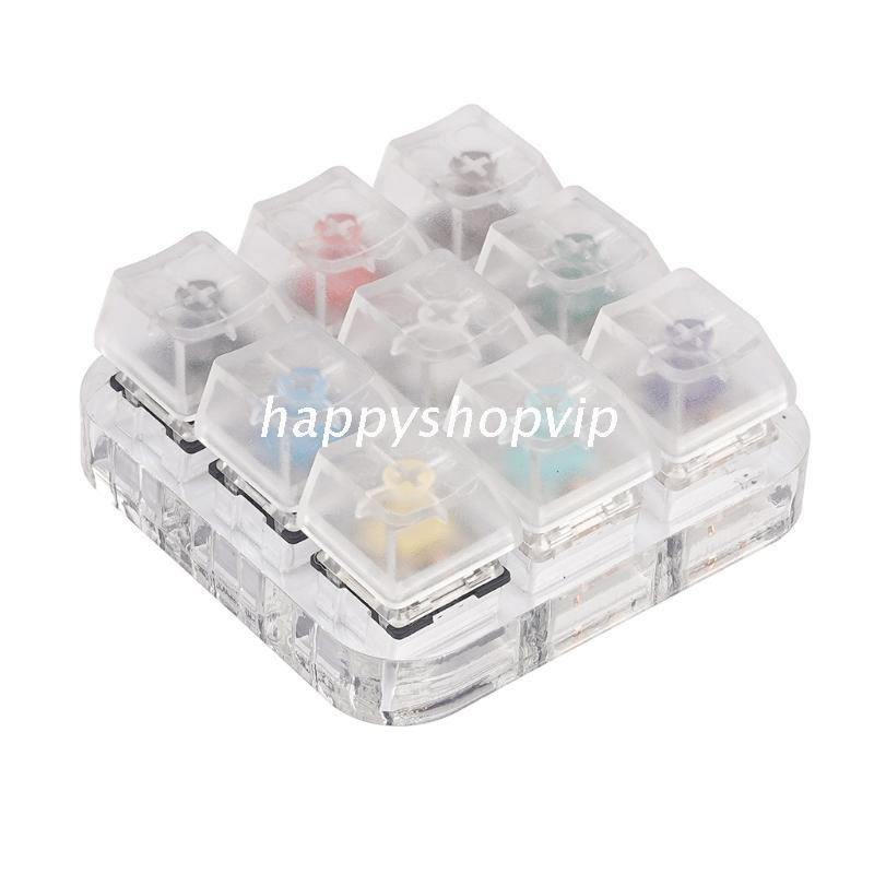 HSV 9 Key Caps Translucent Keycaps Testing Tool Gateron MX Switches Keyboard Tester Kit G Shaft Clear Keycaps Sampler PCB Mechanical Keyboard