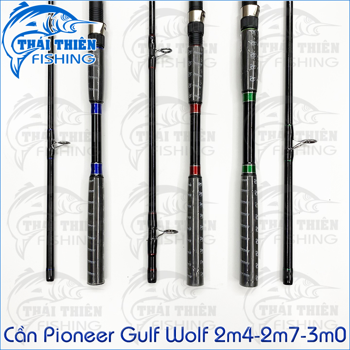 Cần Câu Cá Pioneer Gulf Wolf (Sói Vùng Vịnh) Rỗng  Kết Nối Gim, Cán Hở Siêu Bạo Lực