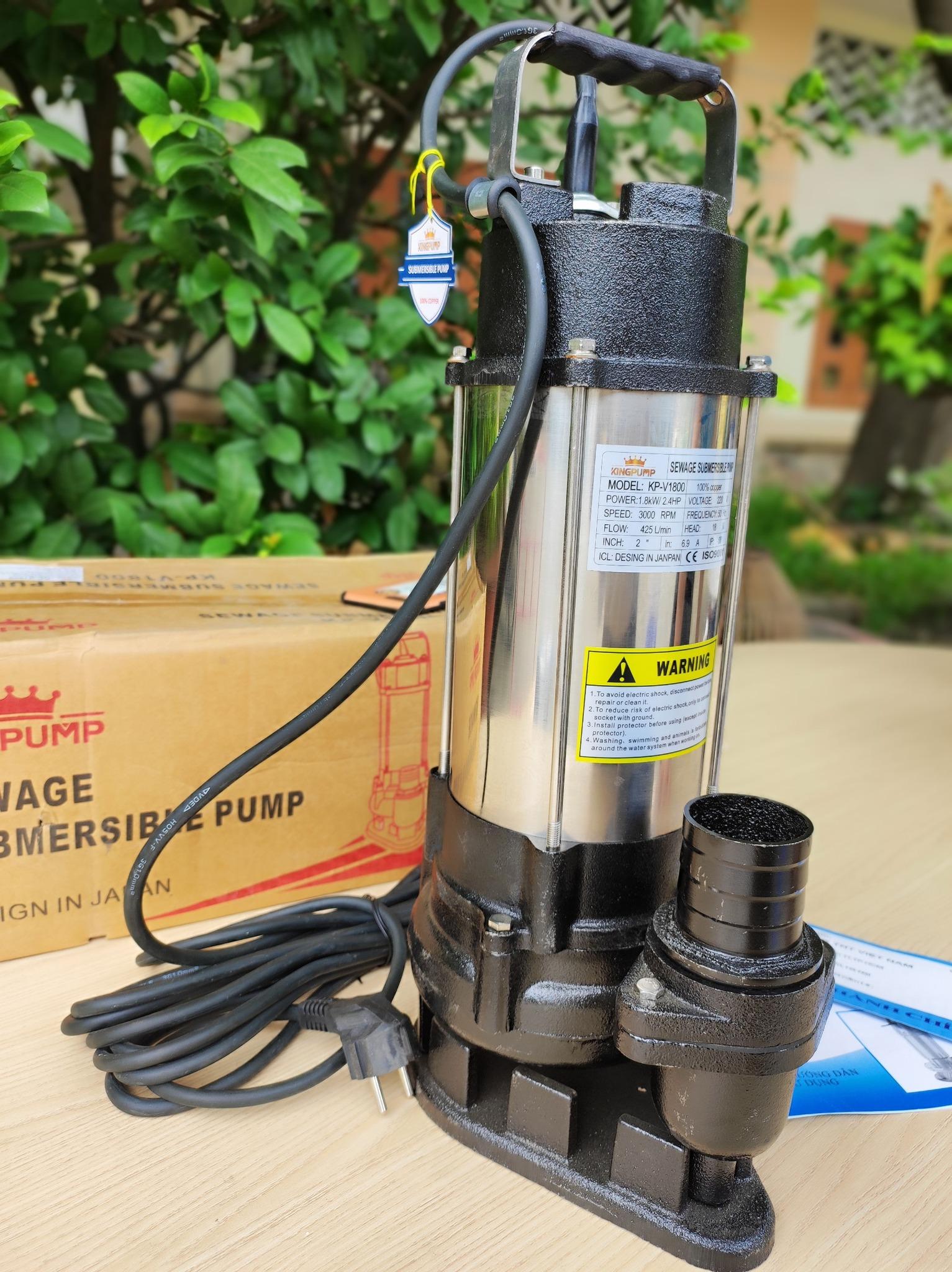 MÁY BƠM CHÌM 1800W KINGPUMP KP-V1800 - HÀNG CHÍNH HÃNG