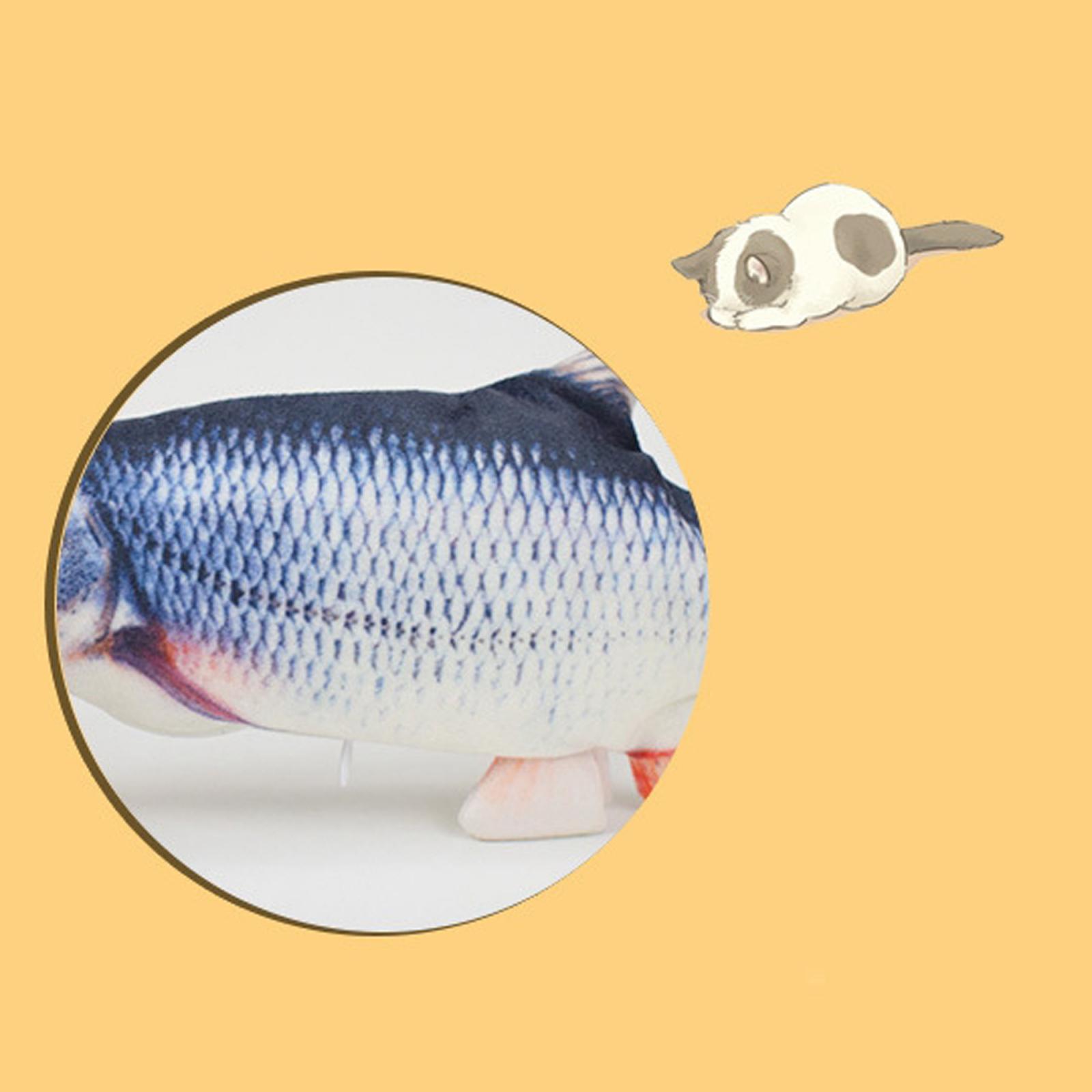Electric Fish Interactive Pet Cat Wagging Simulation Toy Salmon