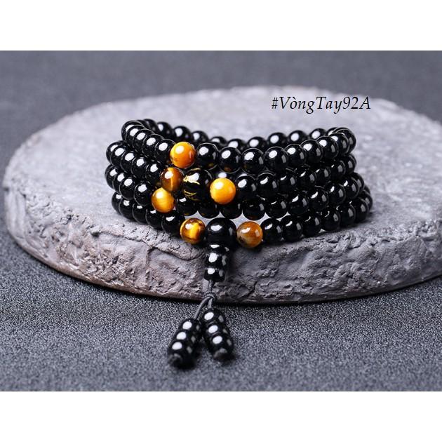 Vòng Tay Đá Obisian 108 hạt