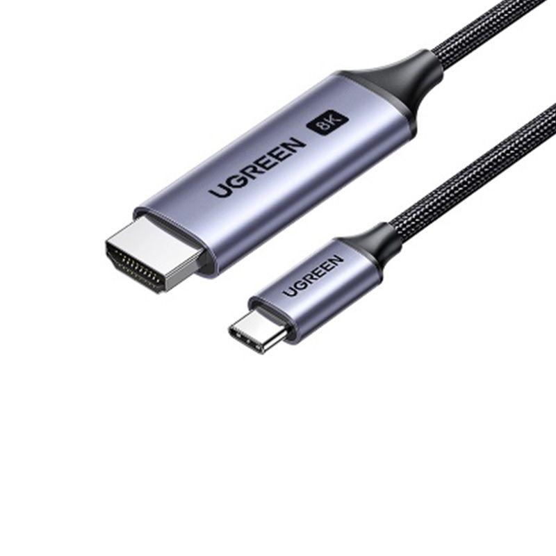 Ugreen 90451 1.5M 8K60Hz 4K144Hz Cáp chuyển USB-C sang HDMI 2.1 Màu Đen cm565 - Hàng chính hãng