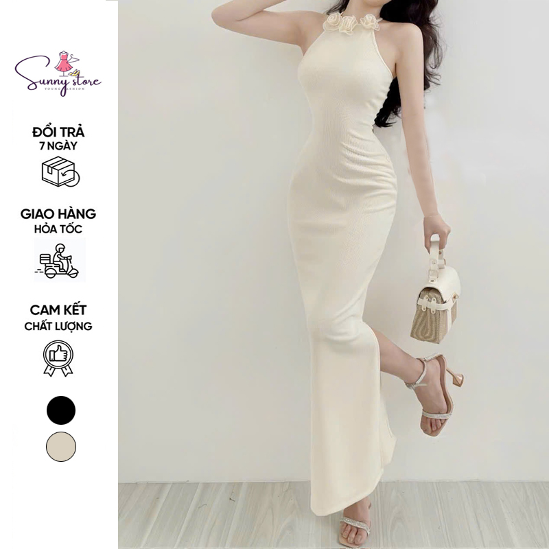 Đầm maxi 2 dây dáng dài