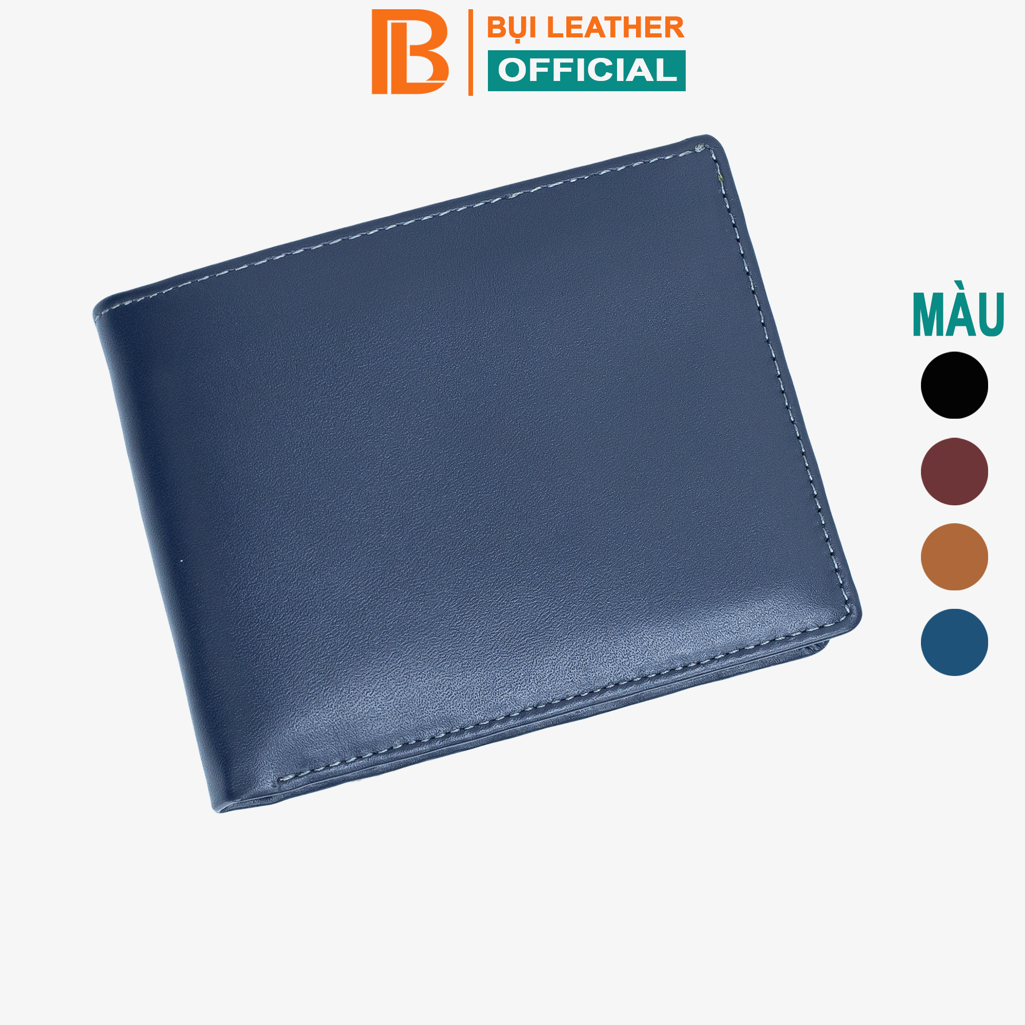 Ví nam, bóp nam da bò Nappa Bụi Leather V101 - Bảo hành 12 tháng