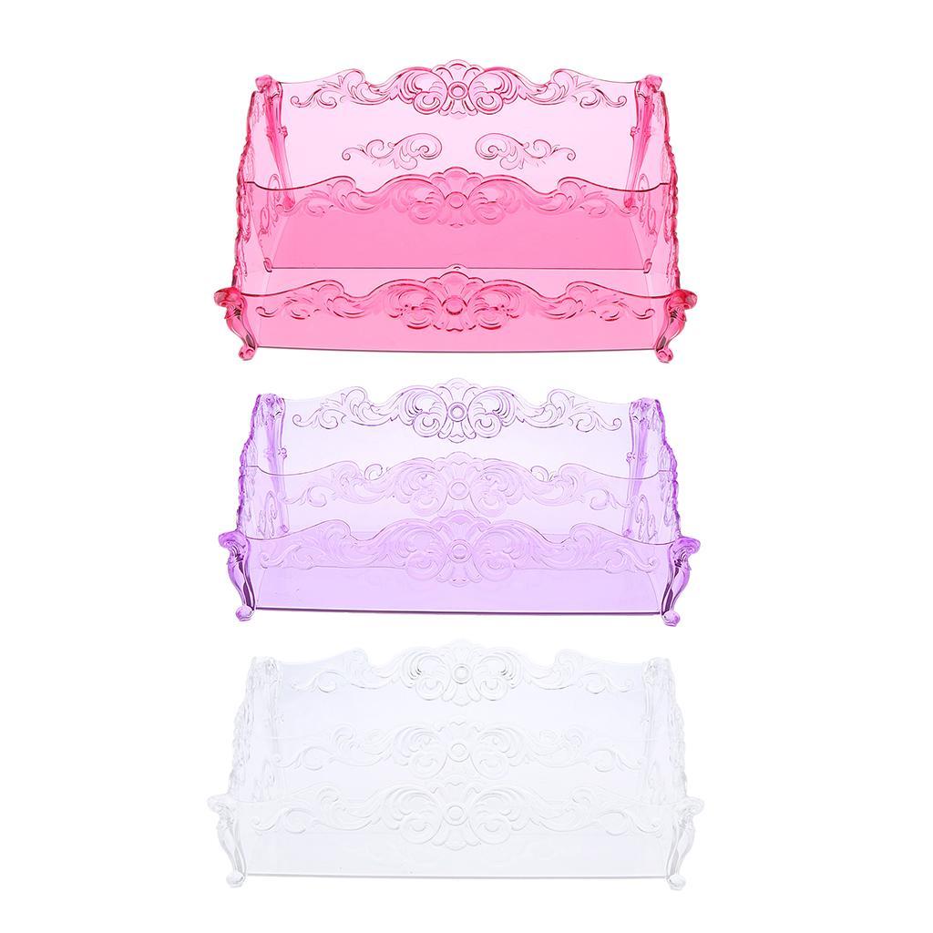 Pro Cosmetic Storage Makeup Holder Display Rack 2 Large Slots Transparent