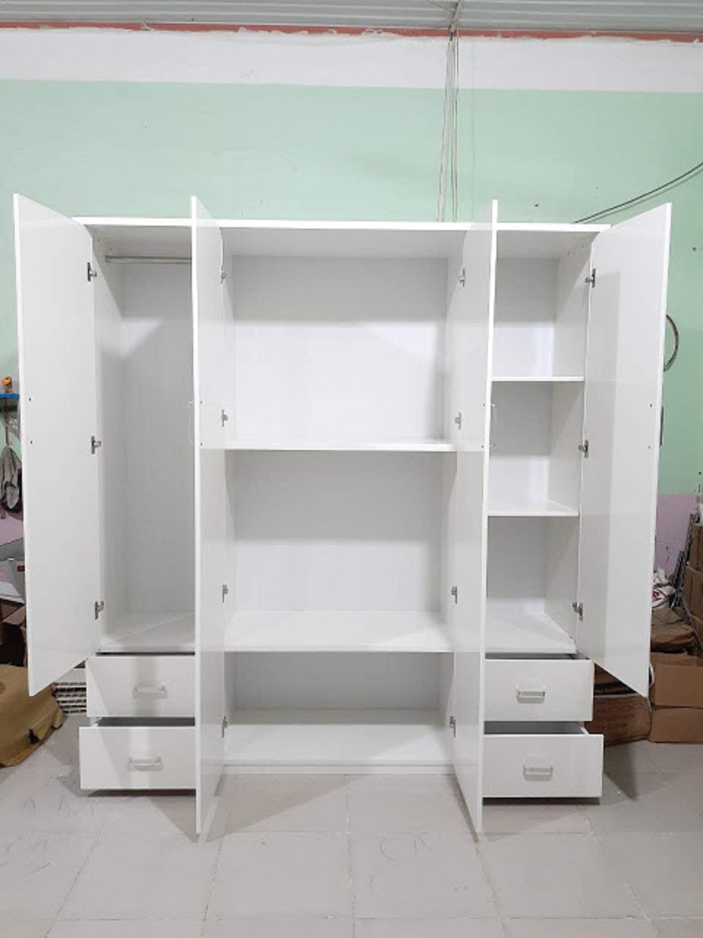 Tủ Nhựa Đài Loan 4 Cánh Màu Trắng 282
