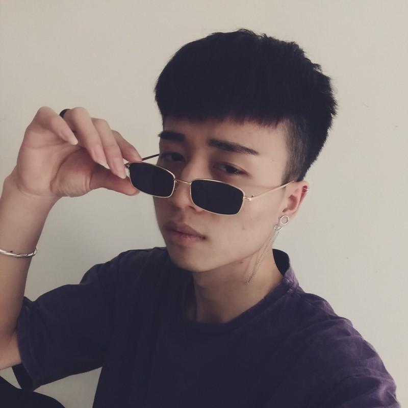 Kính râm kính mát retro nam nữ Tí hon chữ nhật bé xíu Hottrend nhỏ xíu