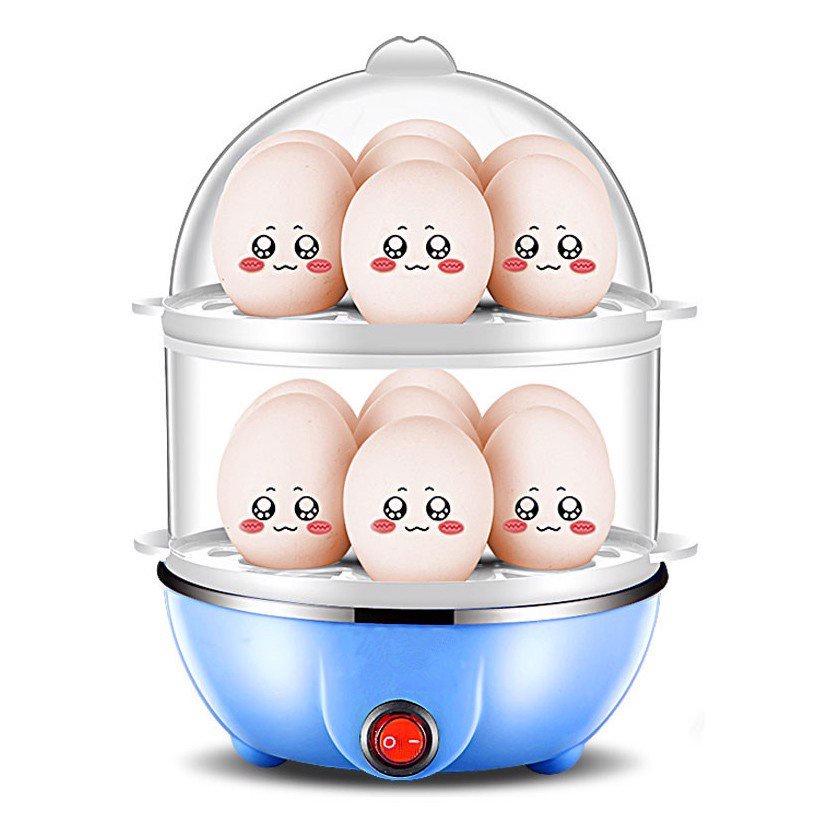 NỒI ĐIỆN LUỘC TRỨNG KIÊM NỒI HẤP THỨC ĂN ĐA NĂNG 2 TẦNG SIÊU TỐC