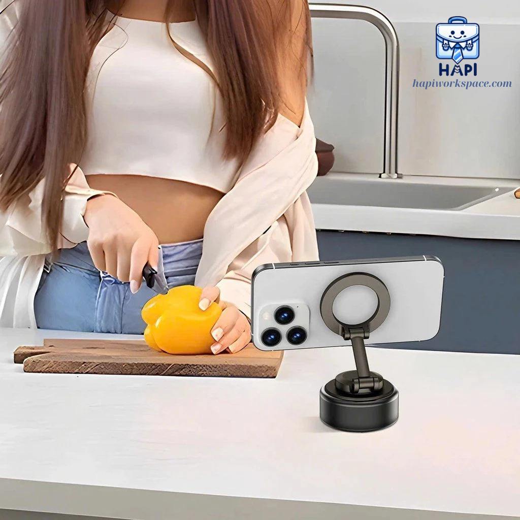 Giá đỡ điện thoại từ tính hàng chính hãng WiWU Octopus Wi-CH056 với đế hấp thụ chân không thông minh, gập xoay 360 độ, siêu di động