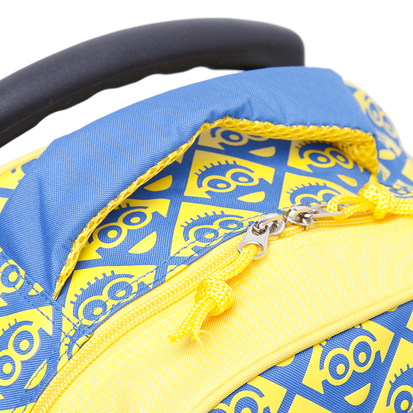 Balo kéo trẻ em 15'' hình Minions với đôi mắt nhúc nhích siêu đáng yêu màu vàng xanh dương dành cho học sinh ,bé trai - BLKMI15VX