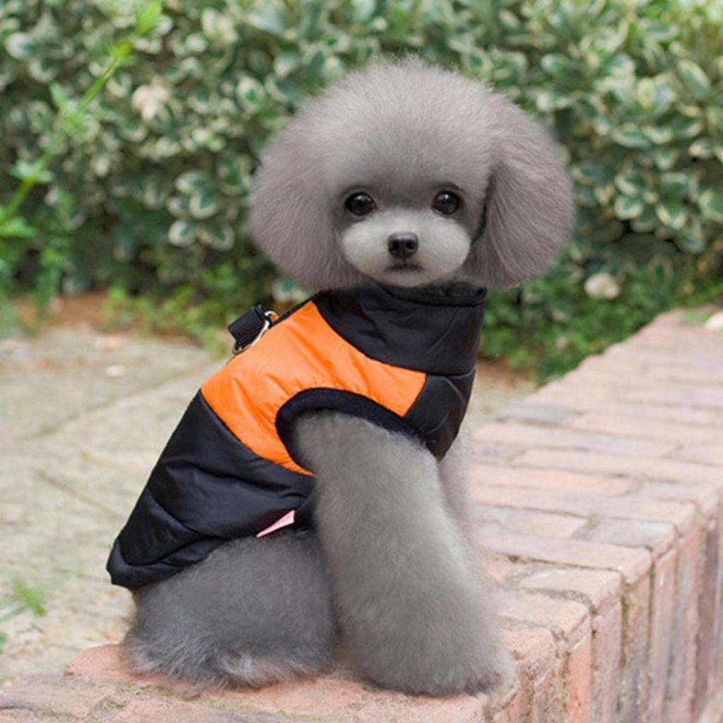Waterproof Dog Down Jacket Puppy Jacket Coat Pet Winter Clothes Orange - S