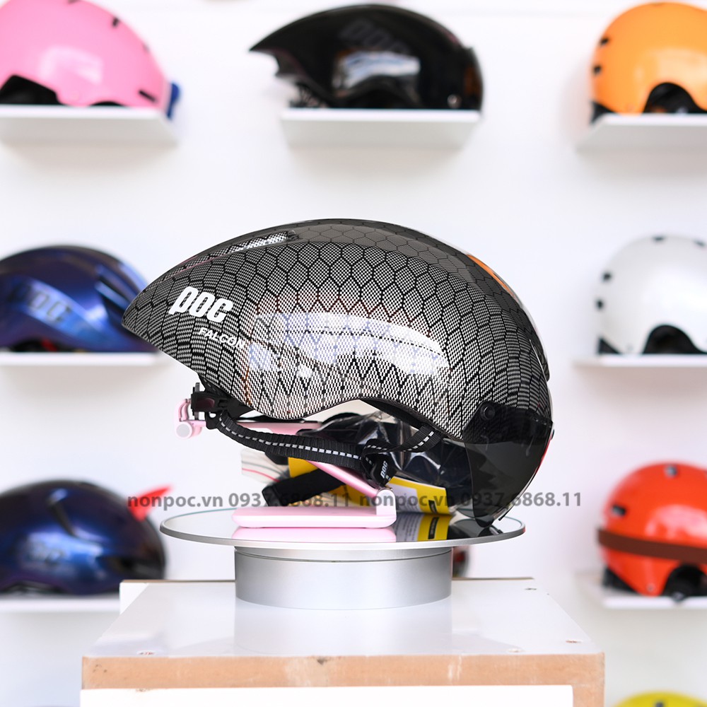 Nón POC Falcon Có Kính Carbon Xám