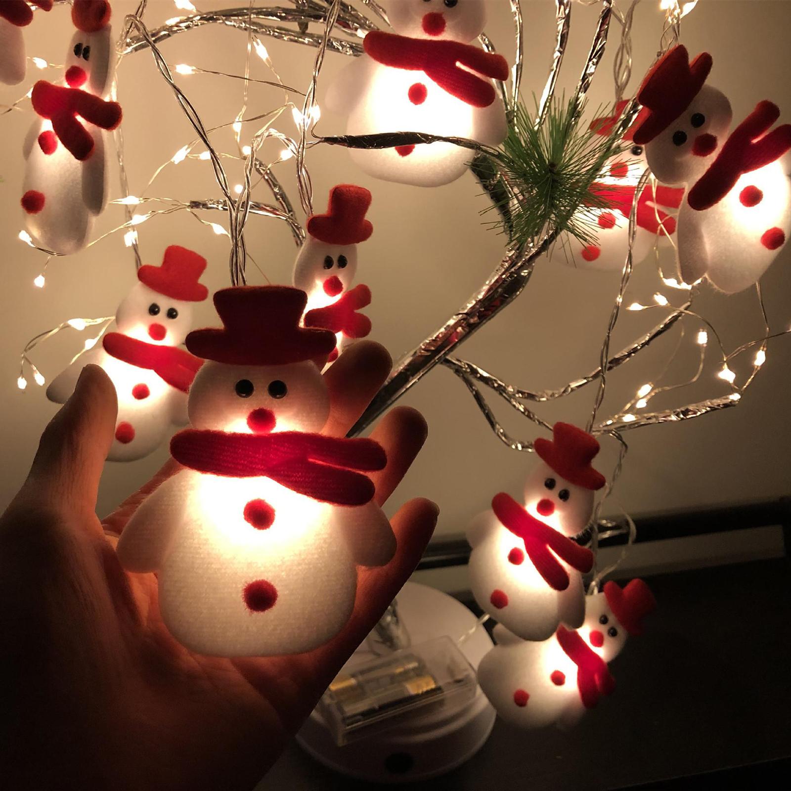 Christmas LED Snowman Lights Indoor Outdoor String Fairy Xmas