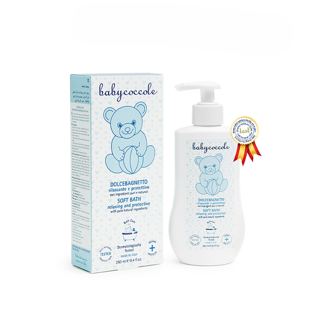 Sữa tắm giữ ẩm cho bé Babycoccole 0M+ chiết xuất hoa sen 250ml-400ml