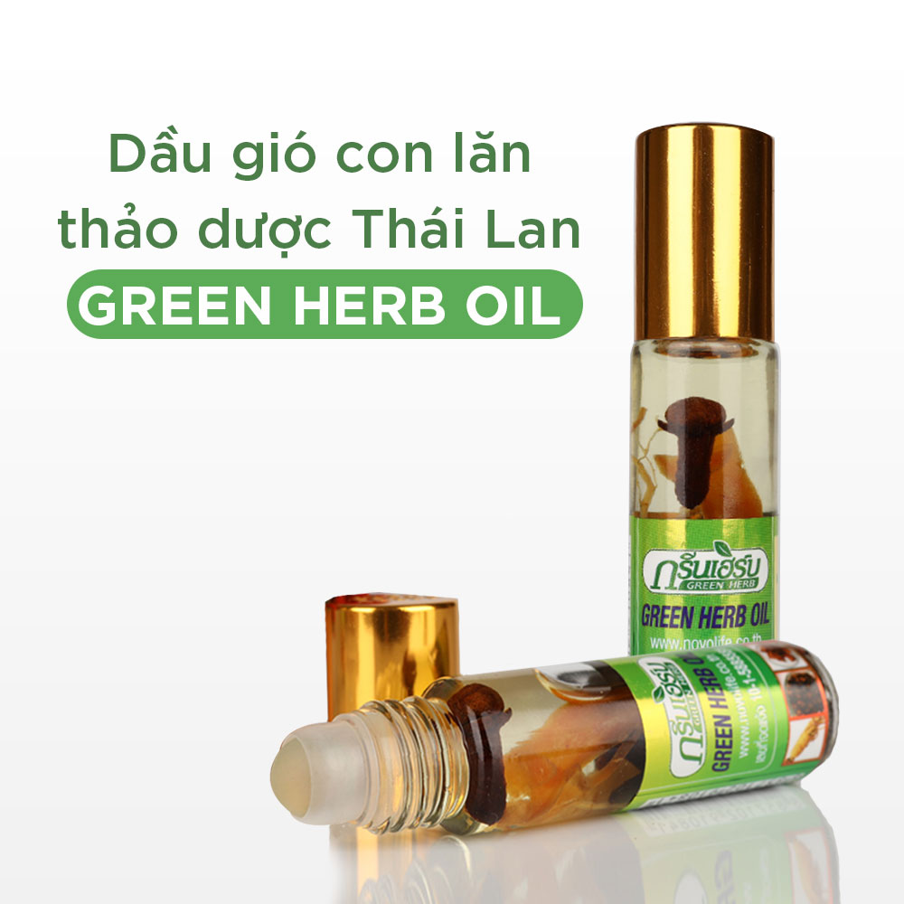 Dầu Thảo Mộc Greenskin Herb Oil - Tăng Cường Hệ Miễn Dịch, Trị Ho, Nhứt Đầu, Giảm Căng Thẳng, Giúp Thông Mũi, Xoa Bóp Massage thư giãn - 8ml