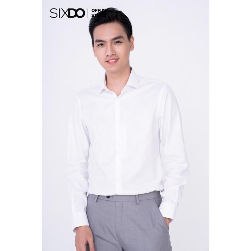 Áo dài tay nam SIXDO Bevis White Shirt 8TL081