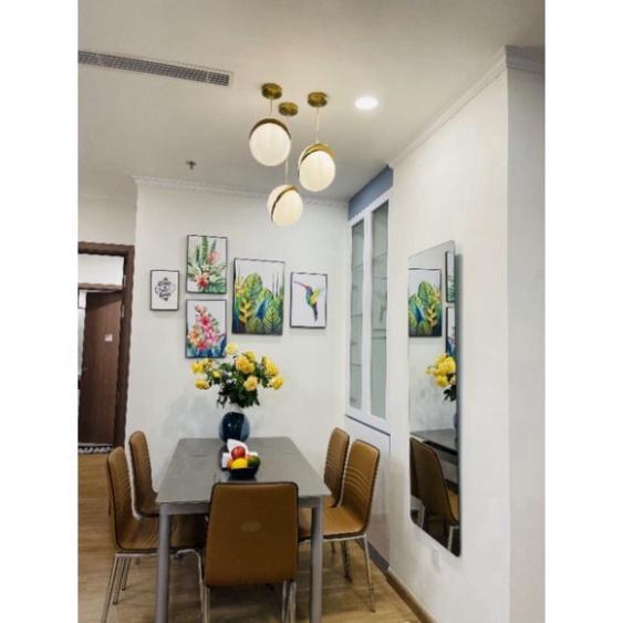 Đèn thả tròn 2 nửa cách điệu tư thế Bắc Âu, xây dựng hiện đại, vương quyền - khuyến mãi kèm theo bóng led DT DDT
