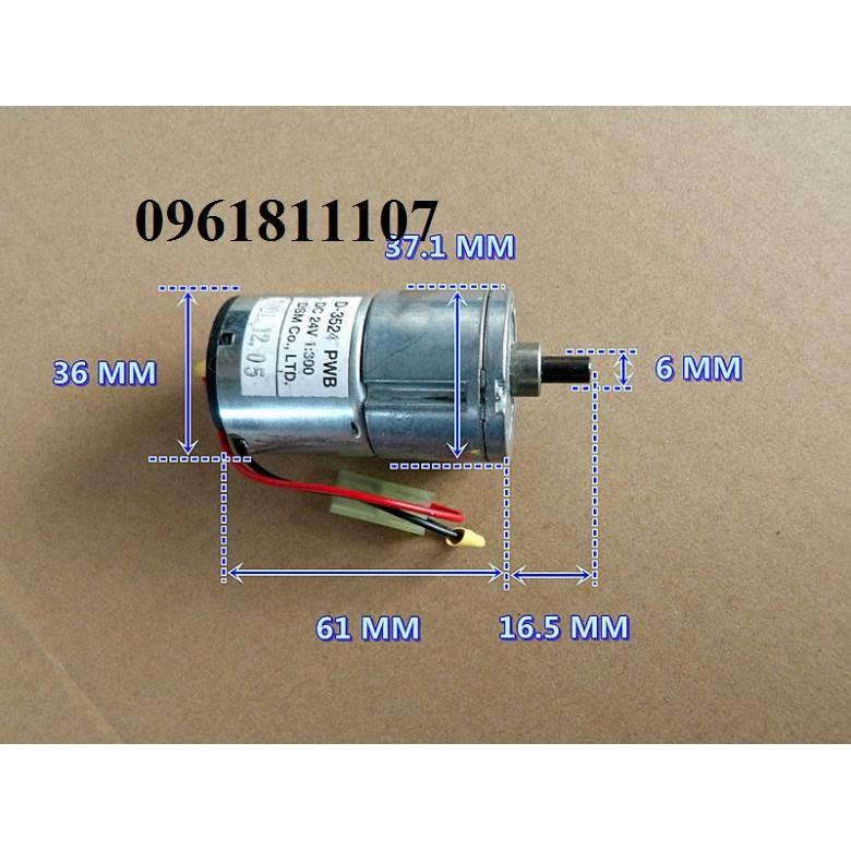 Motor giảm tốc 24v 17rpm lực 18KG 3524