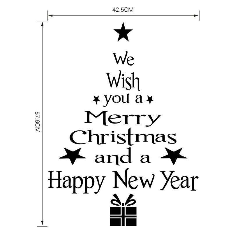 Tmdbyx Decal dán cửa kính hoạ tiết giáng sinh