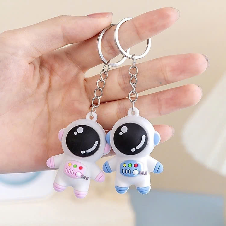 Móc khóa Phi Hành Gia cute cho xe máy dây đôi đeo balo điên thoại