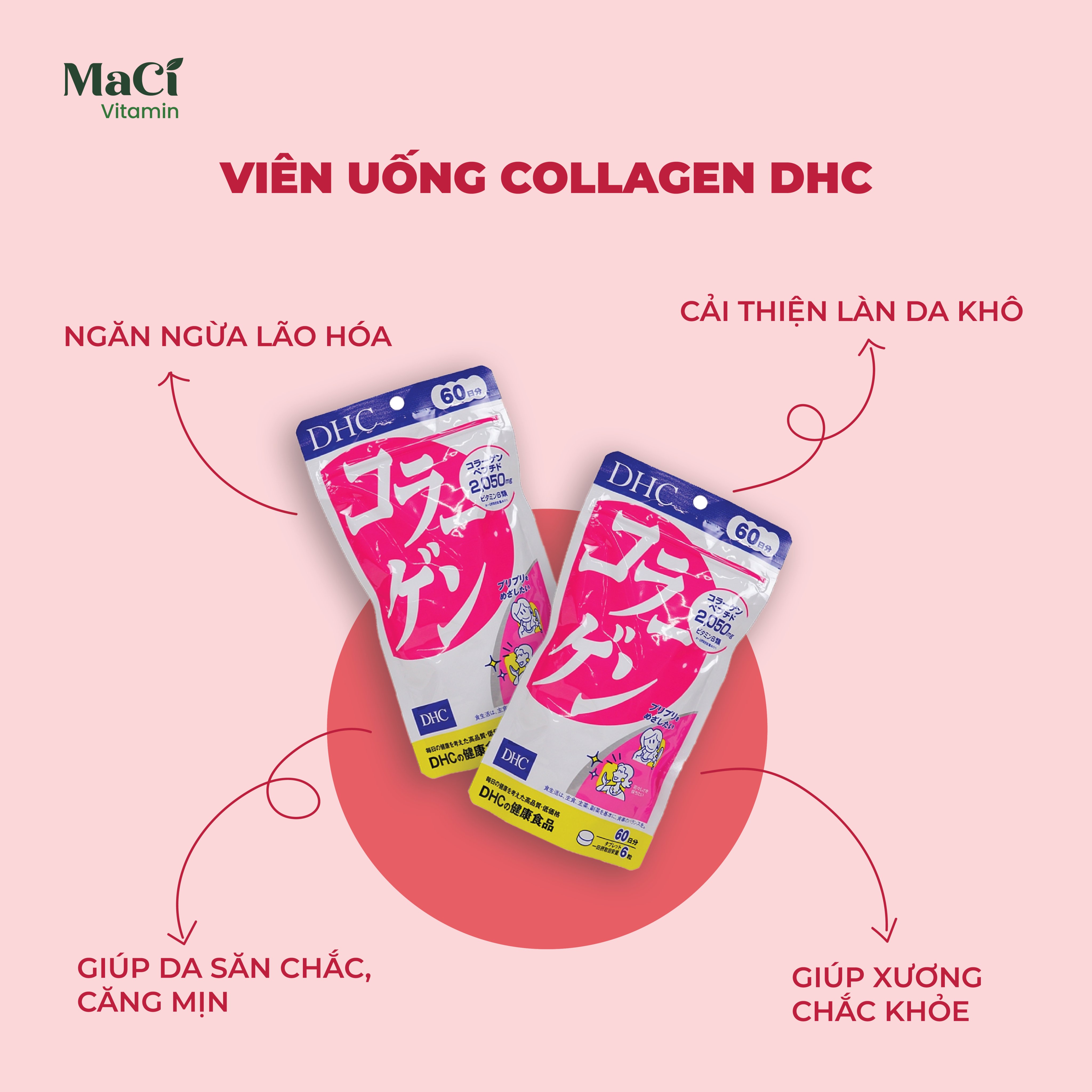 Viên uống làm đẹp da Collagen DHC Nhật Bản Hỗ trợ đẹp da