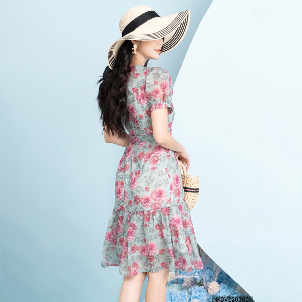 Đầm Hoa Đuôi Cá Nữ UK Fashion Thiết Kế Kiểu Dáng Nhẹ Nhàng, Nữ Tính, Chất Liệu Vải Cao Cấp Thoáng Mát NKDV2203004