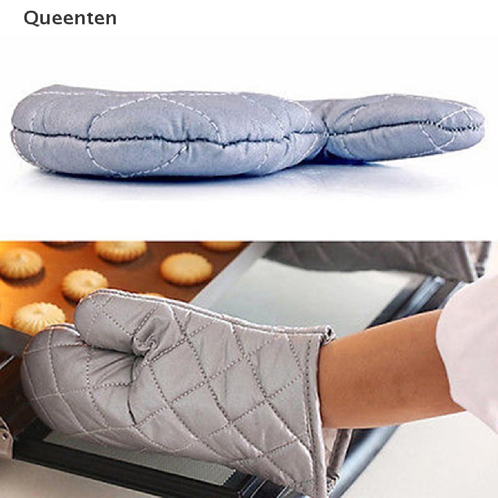 Queenten 1Pc Heat Resistant Gloves Kitchen Pot Holders Cooking Oven Mitts Gripping  QT