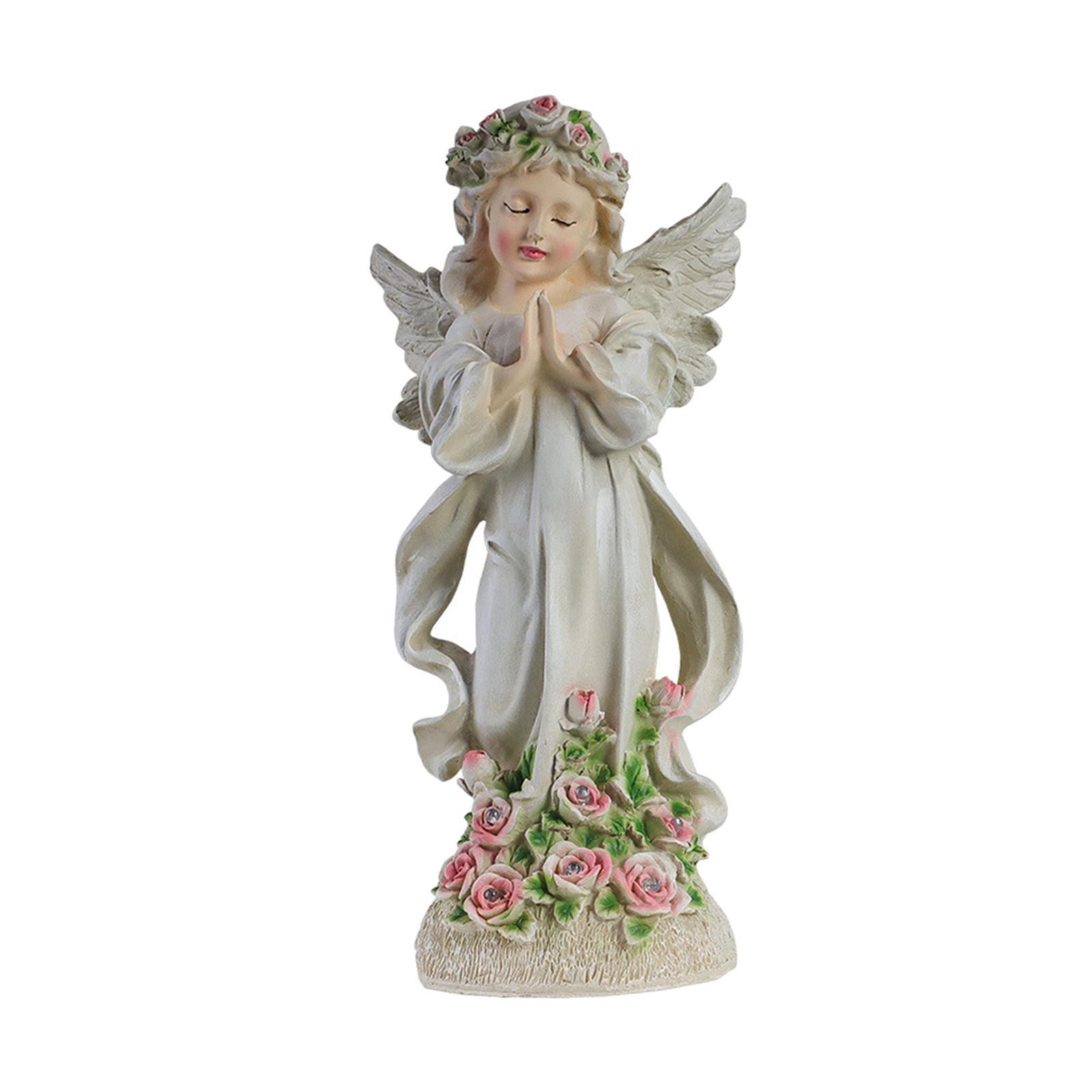 Garden Figurines Angel Yard Collectible Ornament Patio Indoor Decoration