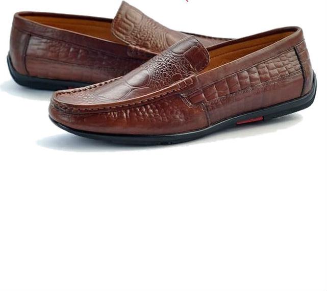 Giày Lười Nam Da Bò G153 - Nâu