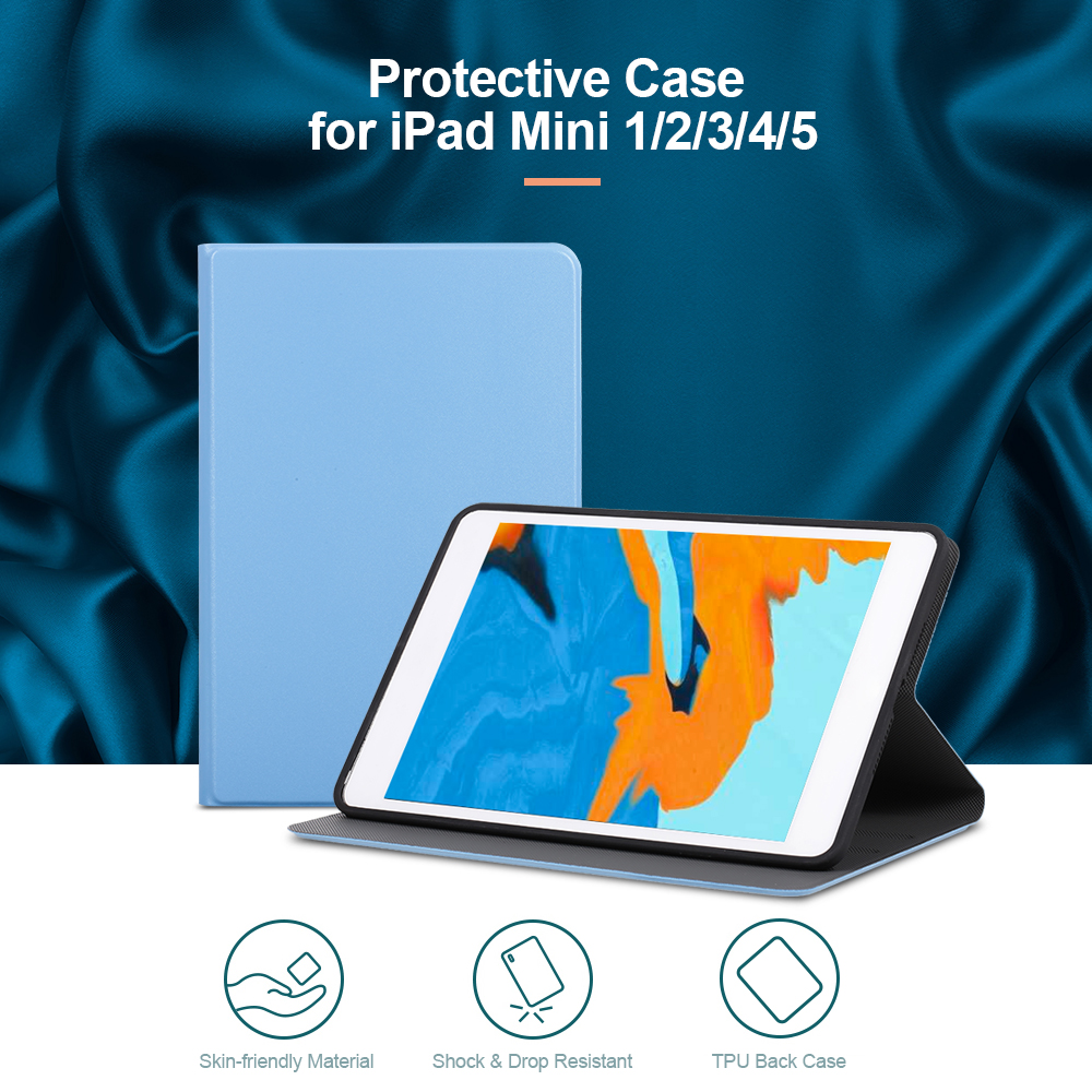 Vỏ bảo vệ Da PU TPU Ốp lưng Bao da Hỗ trợ Máy tính bảng Giá đỡ Thay thế cho iPad Mini 1/2/3/4/5 xanh lá
