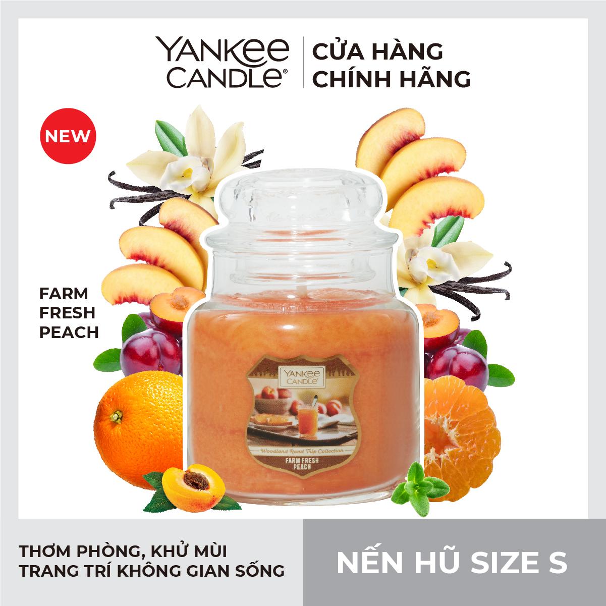 Nến hũ Yankee Candle size S (104g) - Farm Fresh Peach