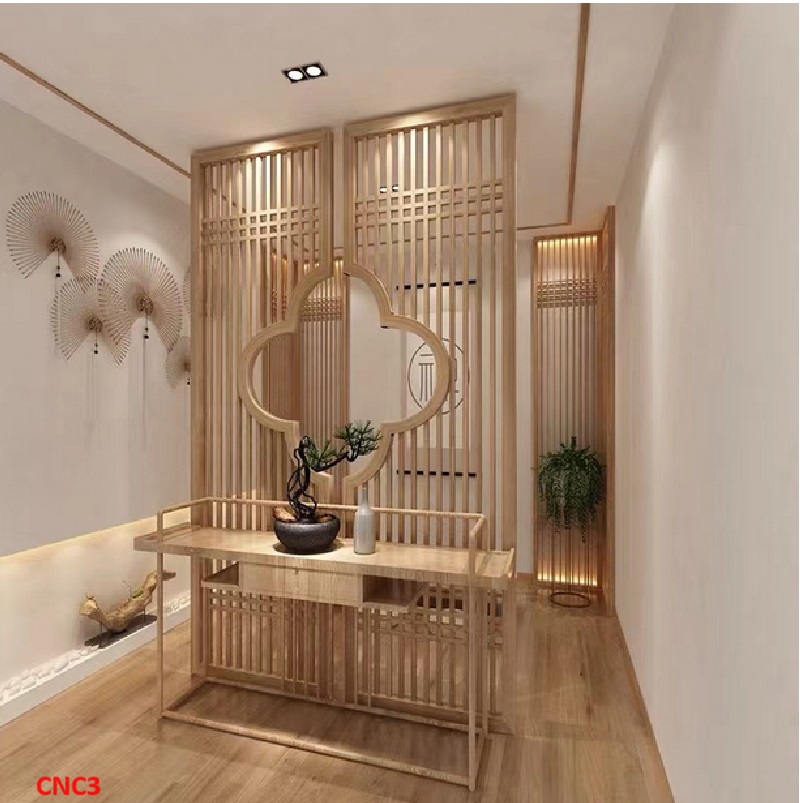 Vách ngăn CNC cho phòng khách, nhà bếp, nhà hàng, spa CNC03 - Nội thất lắp ráp Viendong Adv