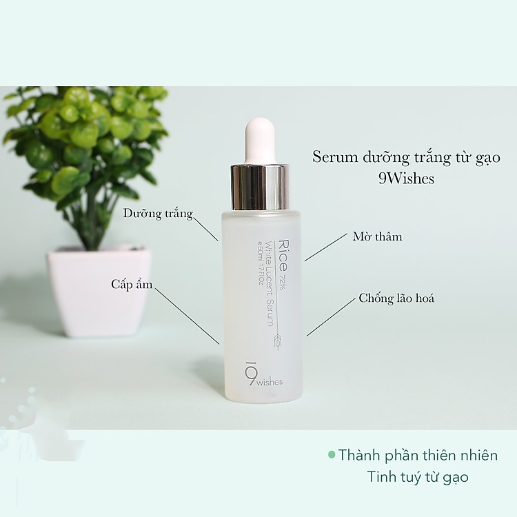 Bộ 3 Sản Phẩm Cấp Ẩm, Dưỡng Trắng Da Từ Gạo 9 Wishes Tặng 1 Mặt Nạ Sexylook