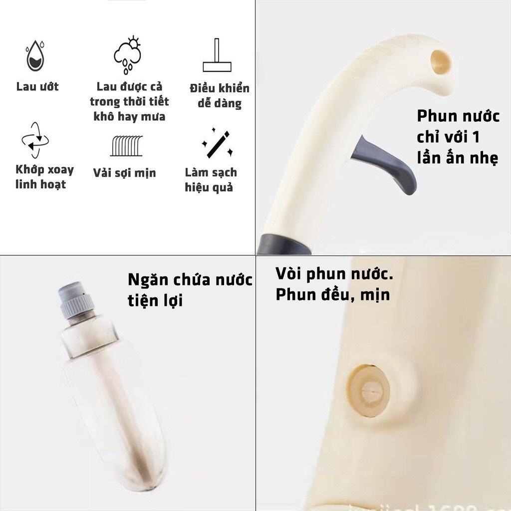 Chổi  lau nhà phun sương thông minh xoay 360 độ,Cây lau nhà bình xịt phun sương 2 trong 1