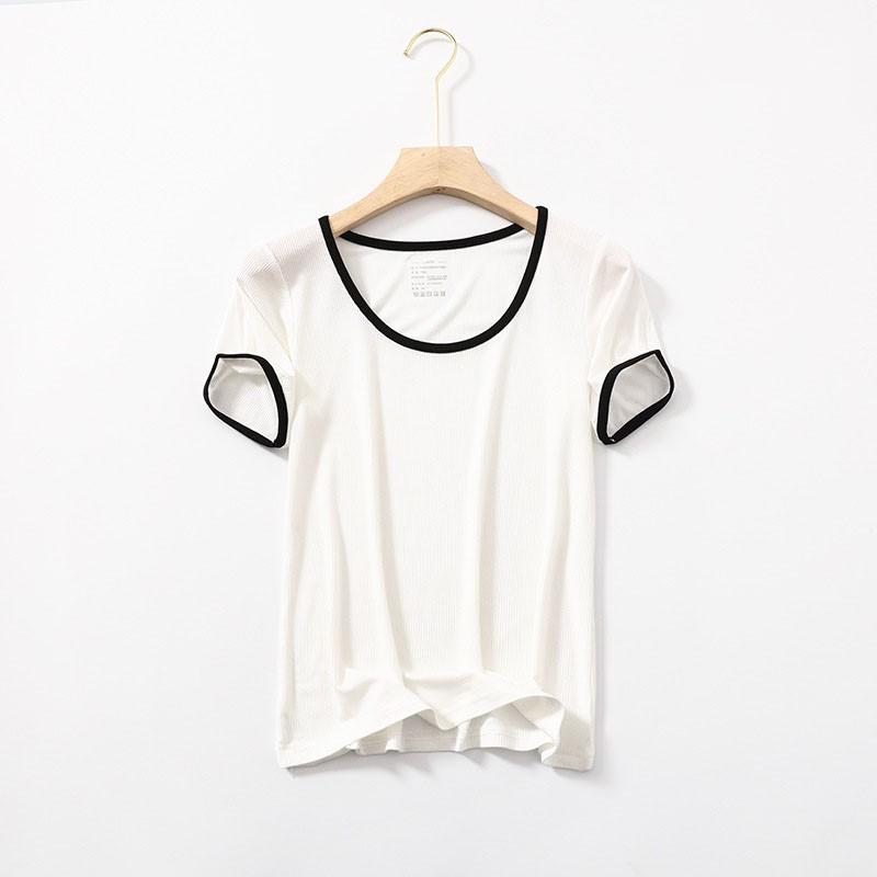 Áo Lót Ren Nữ Tay Ngắn Áo Thun Mùa Hè Mới Cổ Tròn Rayon Nhiệt Đồ Lót Áo L XL XXL Mềm Nighty Áo Khoác