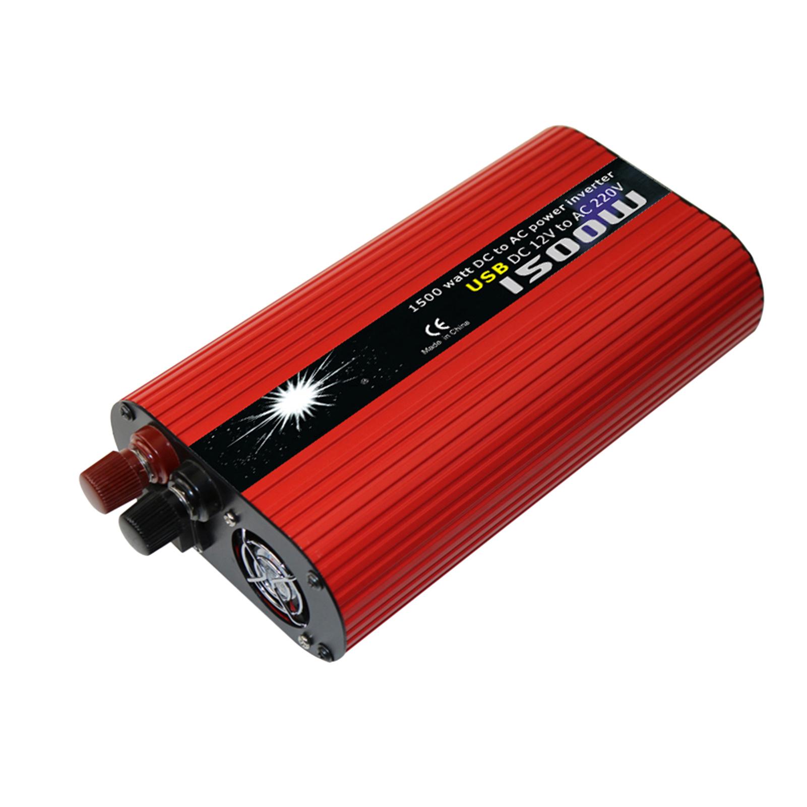 Solar Power Inverter Modified Sine Wave Power Inverter 2000W DC 12V to 100V-120V AC Power Inverter Dual USB Port for RV Car