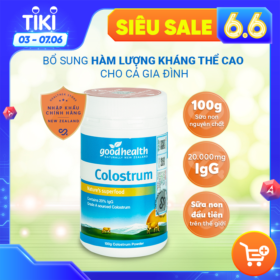 Sữa bò non 100% nguyên chất Goodhealth 100% Pure Colostrum (100gr)  - Nhập khẩu New Zealand