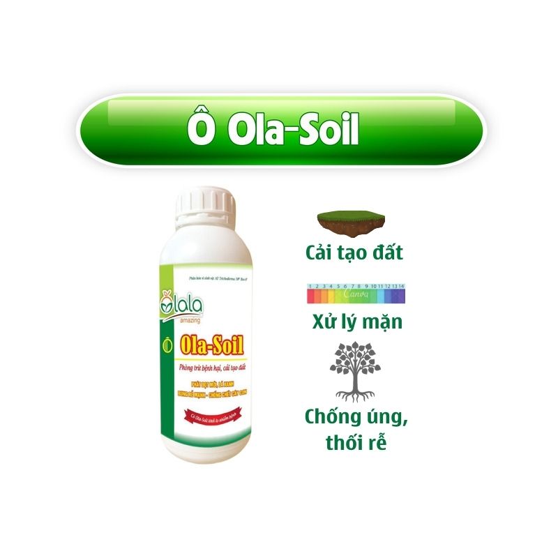 Chế phẩm sinh học phòng trừ bệnh, cải tạo đất, phát đọt mới, lá xanh, bung rễ mạnh chống chết cây non – Ola Soil 1 lít