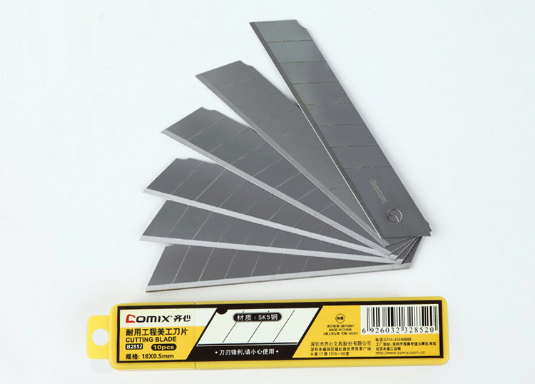 Hộp 10 lưỡi dao trổ Comix - Dùng để thay thế lưỡi dao rọc giấy