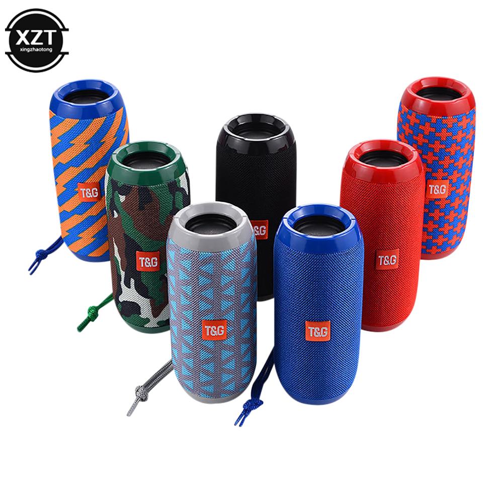 Mới TG117 Loa Bluetooth không dây chống nước TWS Máy nghe nhạc di động ngoài trời Máy nghe nhạc MP3 Loa siêu trầm Thẻ TF Loa có thể gọi được Màu sắc: Xanh đỏ