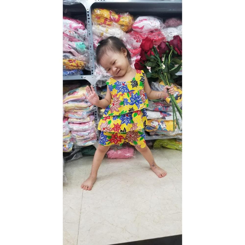 Bộ bánh bèo 2 tầng cho bé gái - Bộ quần áo bé gái -