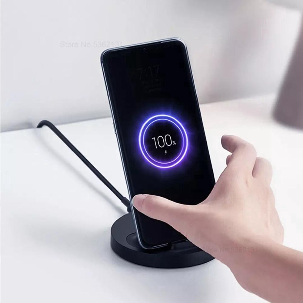 Sạc không dây dọc Xiaomi 20W Max Điện thoại nhanh sạc với Đế điện thoại thông minh Xiaomi Mi 9 Samsung