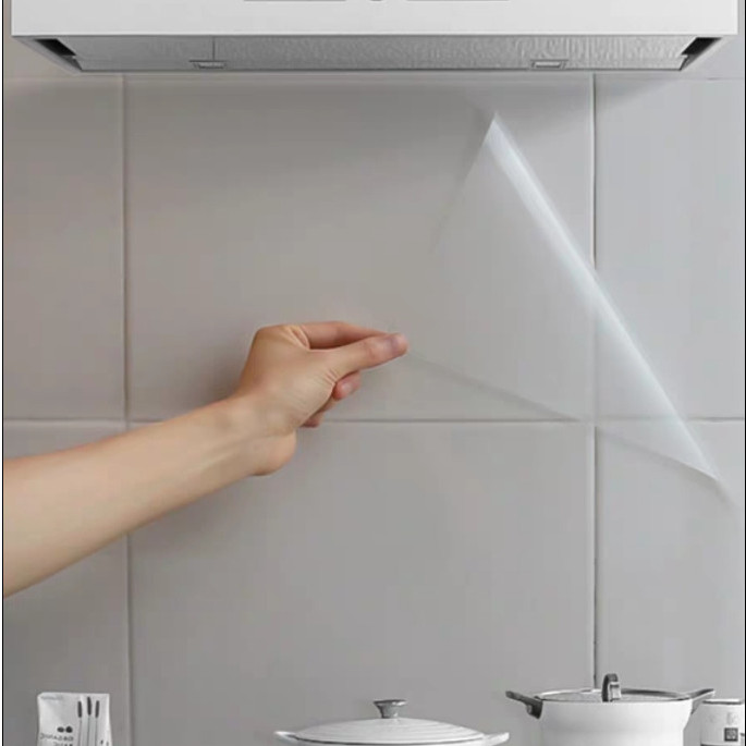 Cuộn 5 Mét Decal Giấy Dán Bếp Cách Nhiệt Trong Suốt