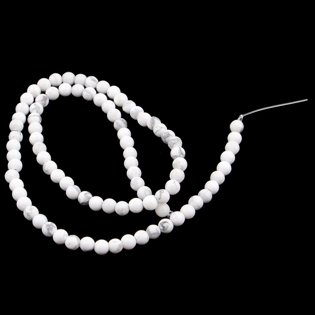 Natural White Gemstone Round Loose Beads for DIY Jewelry Making