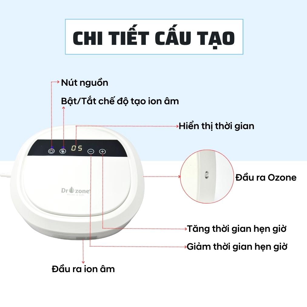 Máy khử độc thực phẩm ozone Drzone Ozone is Life 400mg O3/h khử độc khử trùng đa năng - Hàng chính hãng